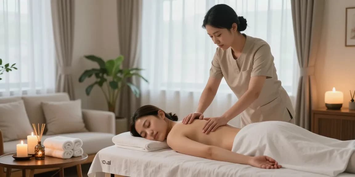 Experience calming 정왕동출장안마 in a serene home setting with a professional massage therapist.