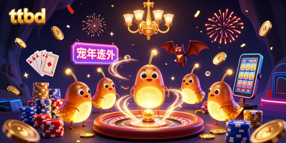 Experience exhilarating gaming at ttbd with vibrant glowworms illuminating the dynamic casino.