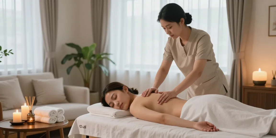 Experience calming 정왕동출장안마 in a serene home setting with a professional massage therapist.