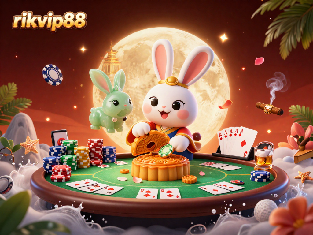 Enjoy gaming at rikvip88 with the enchanting moon rabbit, vibrant poker themes, and engaging casino elements.