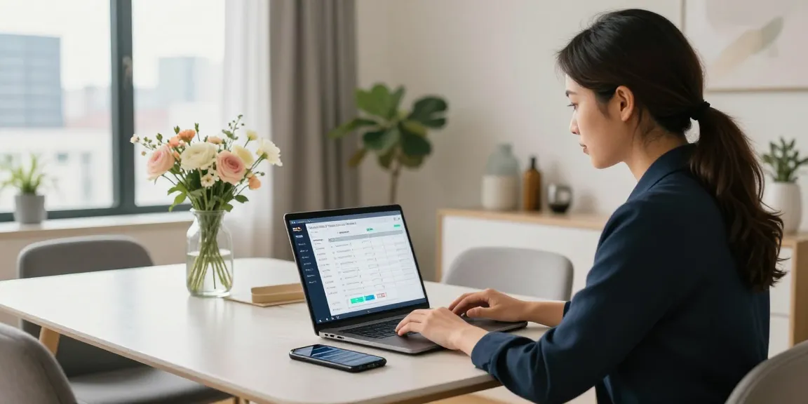 Efficient airbnb property management in a stylish apartment with a manager coordinating bookings.