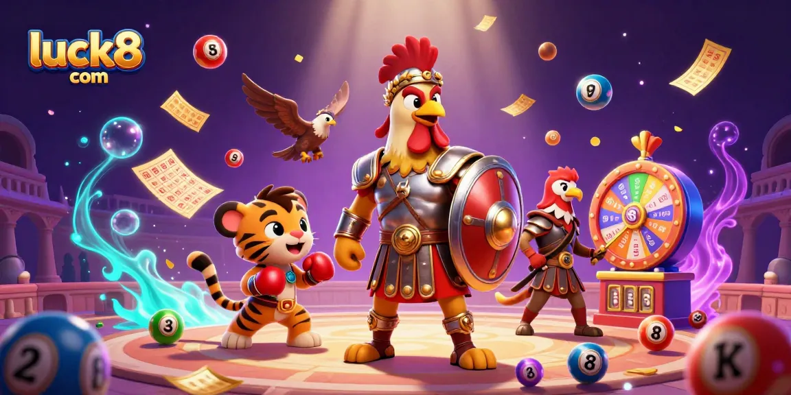 Spin a fortune at luck8 com with vibrant casino elements and dynamic characters.