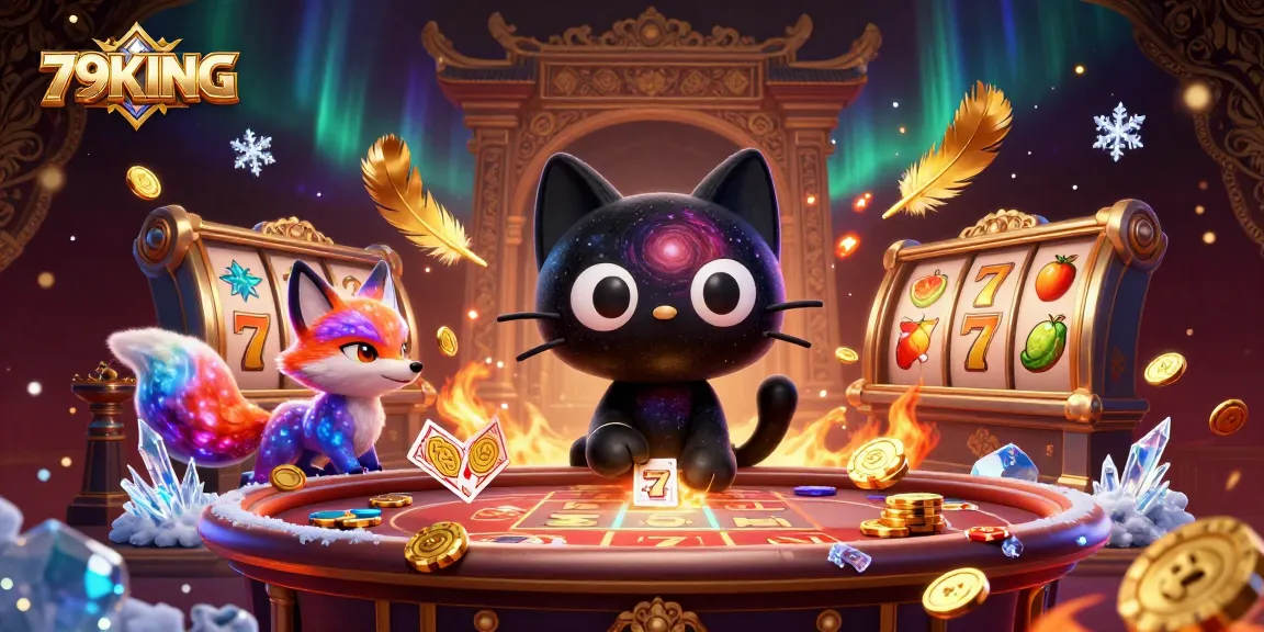 Experience the allure of 79KING as colorful characters spin lucky slots and win big in a vibrant cosmic casino.