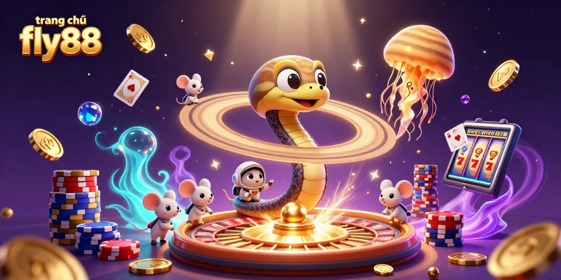 Experience thrilling bets at trang chủ fly88 with a vibrant 3D cosmic casino scene