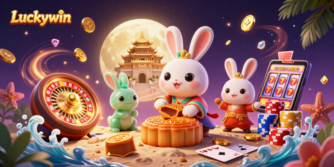 Experience engaging gameplay at Luckywin with vibrant visuals of a unique lunar-themed casino scene.